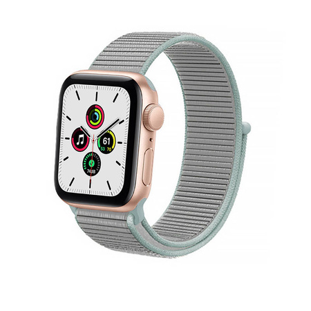 Crong Nylon - Pasek sportowy do Apple Watch 38/40/41 mm (Pastel Grey)