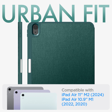 Spigen Urban Fit Hülle für iPad Air 10,9&#39;&#39; 4/5 2020-2022 / 11,6&#39;&#39; 2024 – grün