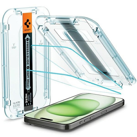 TEMPERED GLASS Spigen GLAS.TR &quot;EZ FIT&quot; IPHONE 15 PLUS CLEAR