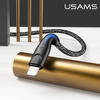 USAMS Kabel pleciony U41 lightning 3m 2A czarny/black SJ397USB01 (US-SJ397) Fast Charge