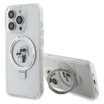 Karl Lagerfeld KLHMP14LHMRSKCH iPhone 14 Pro 6.1&quot; white/white hardcase Ring Stand Karl&amp;Choupette MagSafe