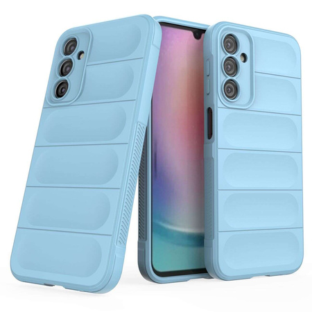 Magic Shield Case for Samsung Galaxy A24 4G flexible armored cover light blue