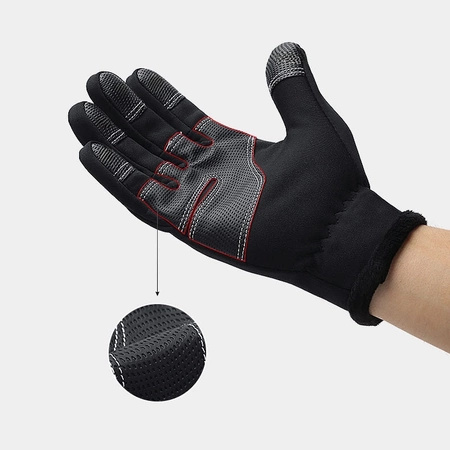 Winter phone sports gloves (size L) - black