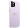 Original Case IPHONE 13 MINI Guess Saffiano Hot Stamp & Metal Logo (GUHCP13SPSASBPU) purple