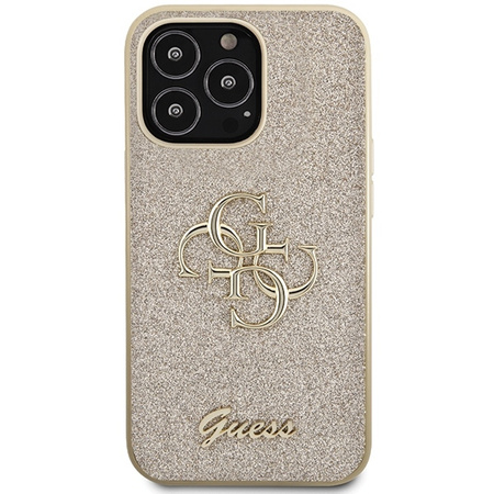 Original Handyhülle IPHONE 13 PRO Guess Hardcase Glitter Script Big 4G