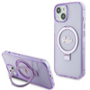 Guess Ring Stand Script Glitter MagSafe case for iPhone 15 - purple