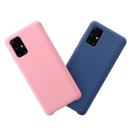 Silicone Case elastyczne silikonowe etui pokrowiec Samsung Galaxy A72 4G ciemnoniebieski