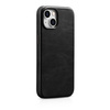 iCarer Case Leather genuine leather case for iPhone 14 Plus schwarz (WMI14220703-BK) (MagSafe compatible)