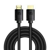 Baseus kabel HDMI 2.1 8K 60 Hz 48 Gbps / 4K 120 Hz / 2K 144 Hz 3D eARC QMS Dynamic HDR VRR ALLM 3 m czarny (CAKGQ-L01)