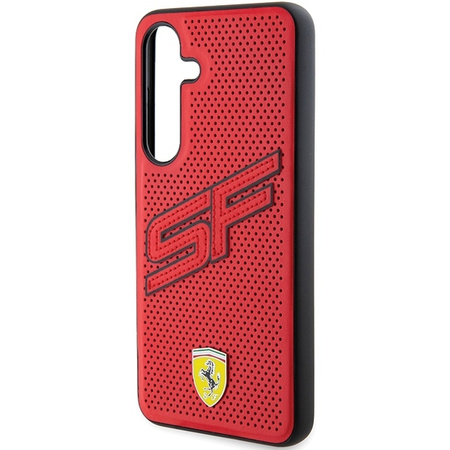 Oryginalne Etui FERRARI hardcase Big SF Perforated FEHCS24SPINR do Samsung Galaxy  S24 Czerwony