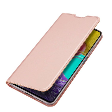 Schutzhülle SAMSUNG GALAXY M53 5G mit einem Flip Dux Ducis Skin Leder hell-pink