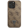 Case IPHONE 13 PRO Guess Hardcase 4G Triangle Logo Cardslot (GUHCP13LP4TPW) brown