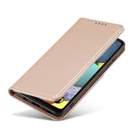 Magnet Card Case etui do Samsung Galaxy A13 5G pokrowiec portfel na karty kartę podstawka różowy