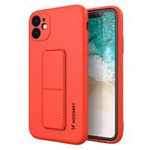 Wozinsky Kickstand Case elastyczne silikonowe etui z podstawką iPhone 12 czerwony