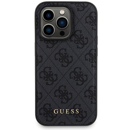 Zestaw Guess GUBPM5P14L4GEMGK iPhone 14 Pro 6.1" hardcase + Powerbank 5000mAh MagSafe czarny/black 4G Metal Logo