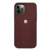 Etui BMW BMHCP12MRSPPR iPhone 12/12 Pro 6,1" czerwony/red hardcase Leather Curve Perforate