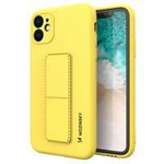 Wozinsky Kickstand Case elastyczne silikonowe etui z podstawką iPhone 12 mini żółty