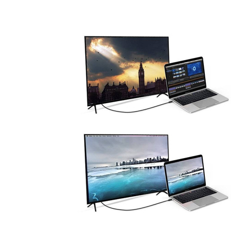 Choetech jednokierunkowy kabel przejściówka z USB Typ C do Display Port 4K 1,8m czarny (XCP-1801BK)