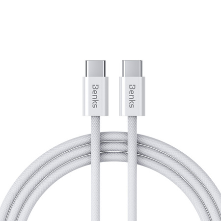 Benks Kabel D46 - Typ C na Typ C - PD 60W 3A 1 metr biały