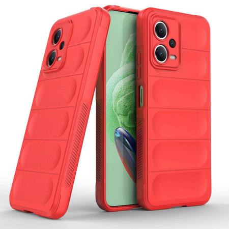 Magic Shield Case etui do Xiaomi Redmi Note 12 5G / Poco X5 5G elastyczny pancerny pokrowiec czerwone