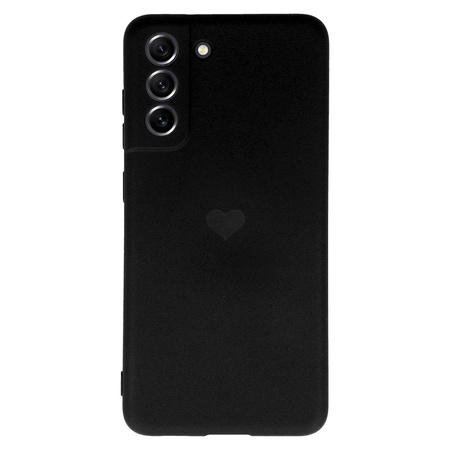 Vennus Silicone Heart Case do Samsung Galaxy S21 FE wzór 1 czarny