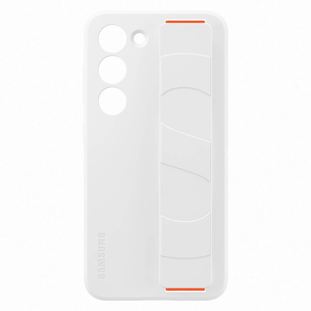 Samsung Silicone Grip Cover Case for Samsung Galaxy S23 silicone case with wrist strap white (EF-GS911TWEGWW)