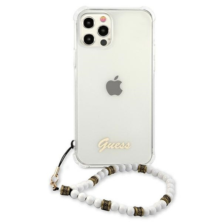 Guess GUHCP12MKPSWH iPhone 12/12 Pro 6,1" Transparent hardcase White Pearl