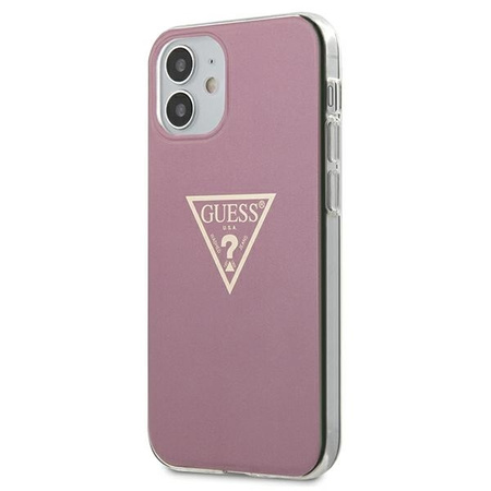 Guess Metallic Triange - Etui iPhone 12 Mini (różowy)