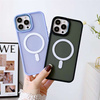 Magnetic Color Matte Case for iPhone 15 - navy blue