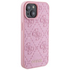 Guess GUHCP15SP4EPMP iPhone 15 6.1&quot; pink/pink hardcase Leather 4G Stamped