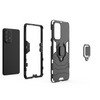 Ring Armor Tough Hybrid Case Cover + Magnethalter für Samsung Galaxy A73 schwarz