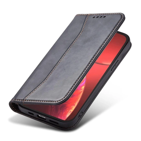 Magnet Fancy Case Hülle für iPhone 14 Plus Flip Cover Wallet Ständer schwarz