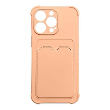 Card Armor Case etui pokrowiec do iPhone 12 Pro portfel na kartę silikonowe pancerne etui Air Bag różowy