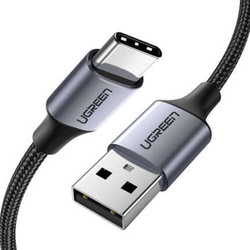 KABEL UGREEN USB-A/USB-C QUICK CHARGE 3.0 3A 1M SZARY