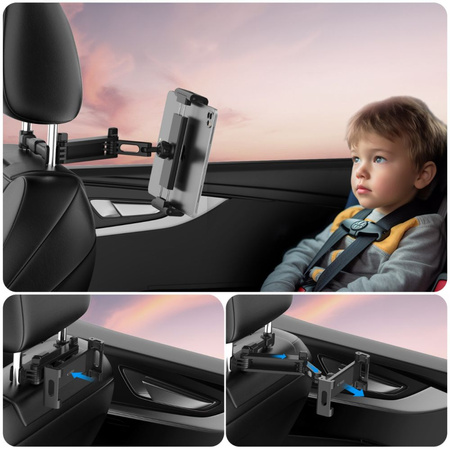 Stretchable Headrest Car Mount Tech-Protect black