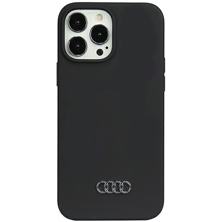 Audi Silikonhülle iPhone 13 Pro Max 6,7&quot; schwarz/schwarz Hardcase AU-LSRIP13PM-Q3/D1-BK