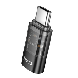 HOCO adapter Typ C (męski) do Lightning (żeński) UA36D transparentny czarny