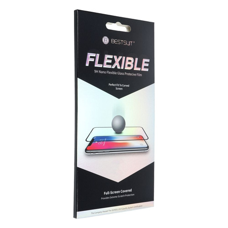 Szkło hybrydowe Bestsuit Flexible 5D Full Glue do iPhone 12 mini czarny