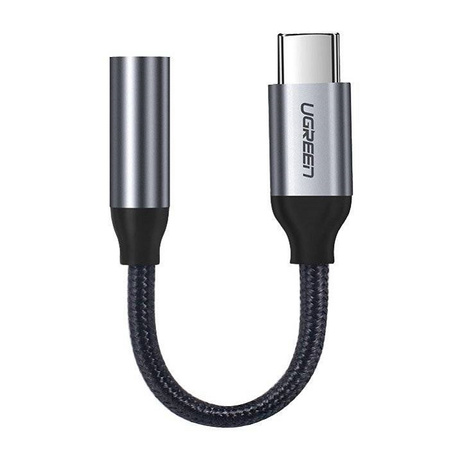 Ugreen przejściówka do słuchawek z 3,5 mm mini jack na USB Typ C 10 cm szary (30632)