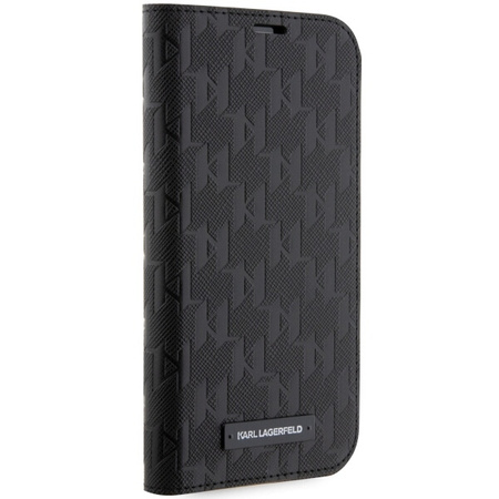 Karl Lagerfeld KLBKP14LSAKLHPK iPhone 14 Pro 6.1" bookcase black/black Saffiano Monogram