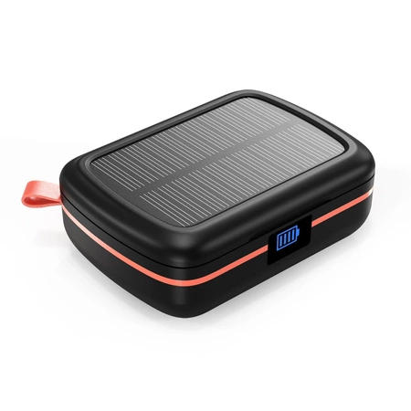 Choetech TWS wireless headphones waterproof with solar panel and built-in 2500mAh powerbank black (BH-T05)