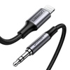 Ugreen kabel przewód audio AUX MFI Lightning - 3,5 mm mini jack 1 m szary (70509)