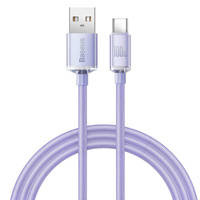 Baseus Crystal Shine Series Fast Charging Data Cable USB to Type-C 100W 1.2m Purple