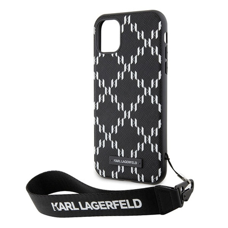 Karl Lagerfeld KLHCN61SAKLMBSK iPhone 11 / Xr  6.1" czarny/black hardcase Monogram Losange Saffiano