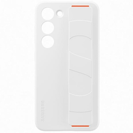 Samsung Silicone Grip Cover Case for Samsung Galaxy S23 silicone case with wrist strap white (EF-GS911TWEGWW)