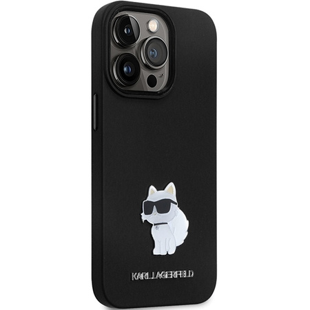 Karl Lagerfeld nakładka do iPhone 13 Pro Max 6,7" KLHCP13XSMHCNPK czarna HC Silicone C Metal Pin