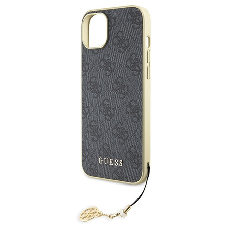 Guess 4G Charms Collection case for iPhone 15 Plus - gray