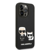 Karl Lagerfeld KLHMP14LSSKCK iPhone 14 Pro 6.1&quot; Hardcase schwarz / schwarz Liquid Silicone Karl &amp; Choupette Magsafe