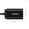 Ugreen zewnętrzna karta dźwiękowa muzyczna adapter USB - 3,5 mm mini jack 15cm czarny (30724)