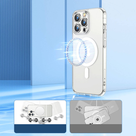 Joyroom 14D Magnetic Case Magnetische Hülle für iPhone 14 Pro kompatibel mit MagSafe transparent (JR-14D6)